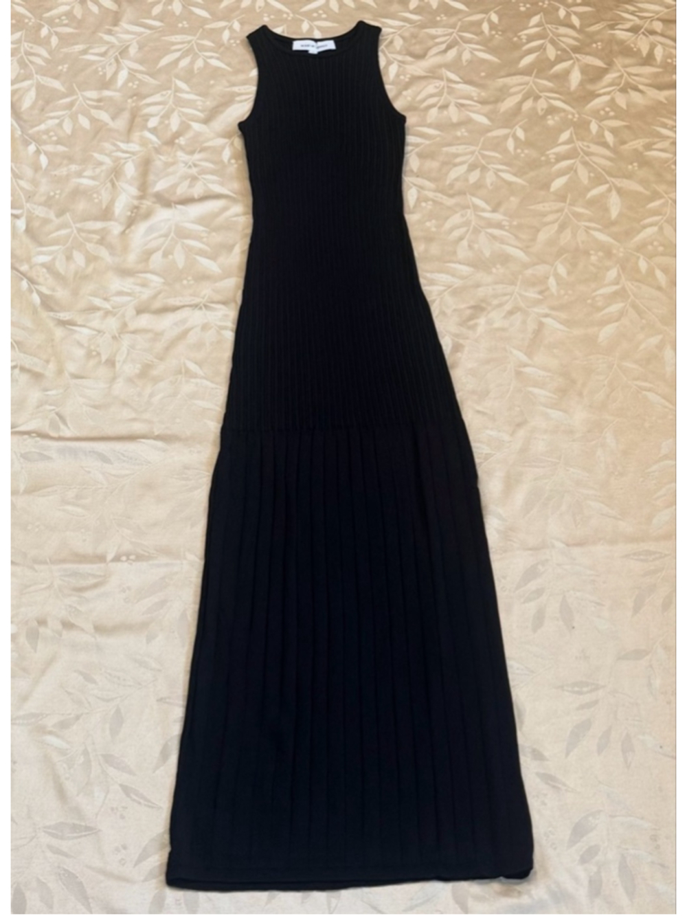 Solid & Striped The Verina Noir Sleeveless Knit Maxi Dress Size S - Picture 3 of 6